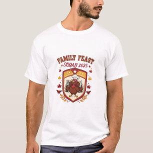 家族のパーソナライズされた饗宴の分隊2025感謝祭 Tシャツ