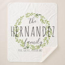 家族のパーソナライズなSherpa私達の毛布