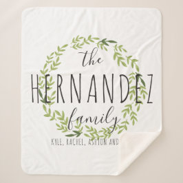 家族のパーソナライズなSherpa私達の毛布 シェルパブランケット