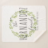 家族のパーソナライズなSherpa私達の毛布 シェルパブランケット (正面(横))