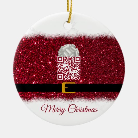 家族のビデオと写真 – クリスマスユニーク- セラミックオーナメント (正面)