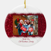 家族のビデオと写真 – クリスマスユニーク- セラミックオーナメント (裏面)