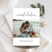 家族のビーチイメリースクリスマスの写真カード シーズンカード