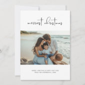 家族のビーチイメリースクリスマスの写真カード シーズンカード (正面)