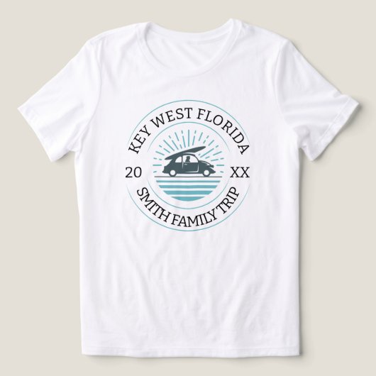 家族のビーチバケーション ファミリー ネーム トライブレンドＴシャツ (デザイン正面)