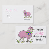 家族のピンクのヒツジ 名刺 (正面/裏面)