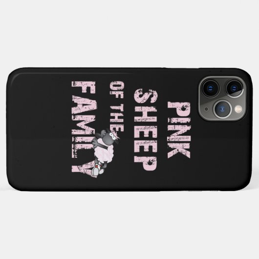 家族のピンクのヒツジ Case-Mate iPhoneケース (裏面(横))