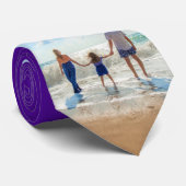 家族のフォトネックタイカスタムの色と文字 ネクタイ (ロール)