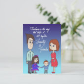 家族のフラットホリデーカード シーズンカード (スタンド正面)