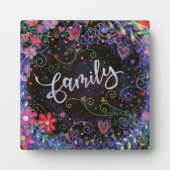 家族のフローラかわいらし感動的刺激 フォトプラーク (正面)