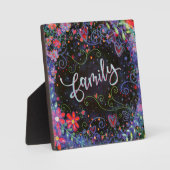 家族のフローラかわいらし感動的刺激 フォトプラーク (正面)