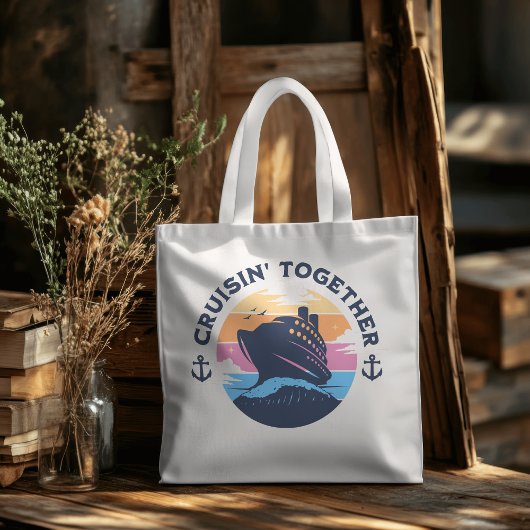 家族のブルースクルージングのパーソナライズ トートバッグ