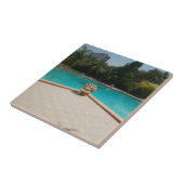 家族のプールサイドアートが大好き タイル (側面)