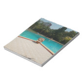 家族のプールサイドアートが大好き ノートパッド (回転)