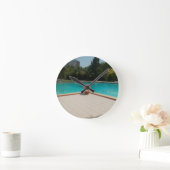 家族のプールサイドアートが大好き ラウンド壁時計 (ホーム)