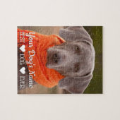 家族のペットの写真パーソナライズされた ジグソーパズル (横)