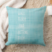 家族のペット名タイムレスキープサムブルーデコール クッション (ブランケット)