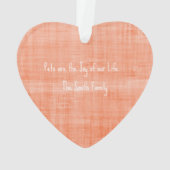 家族のペット名 永恒の記念メッセージ 喜び オーナメント (裏面)