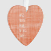 家族のペット名 永恒の記念品 メッセージ 喜び オーナメント (正面)