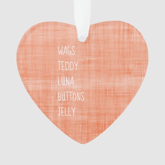 家族のペット名 永遠の記念品 メッセージ 喜び オーナメント (正面)