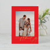 家族のホリデーカード 箔シーズンカード (立ち正面)