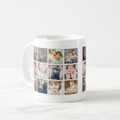 家族のポートレートの写真のコラージュのマグ コーヒーマグカップ (正面左)