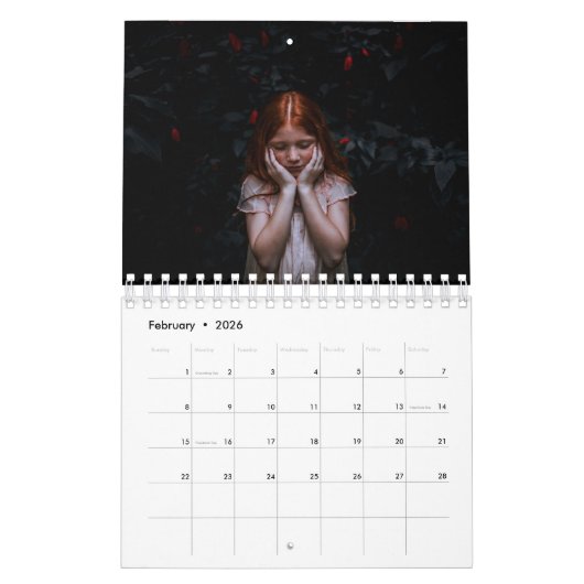 家族のポートレートまたは個人の写真 カレンダー (2月 2026)