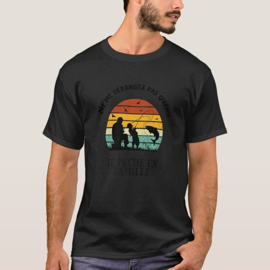 家族のマス釣り 子供 Tシャツ (正面)