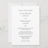 家族のミニマリストと共エレガントに 招待状 (正面)