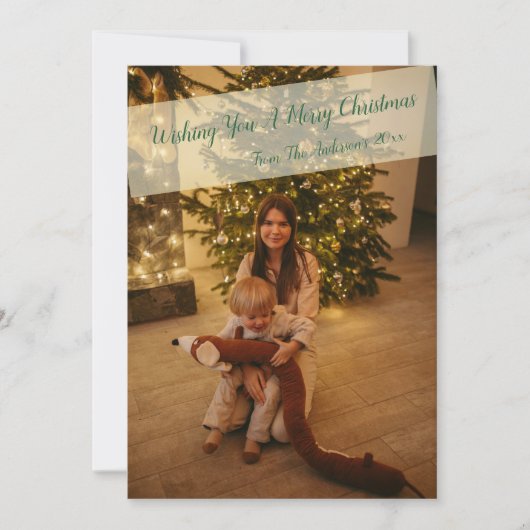 家族のミニマル写真 シーズンカード (正面)