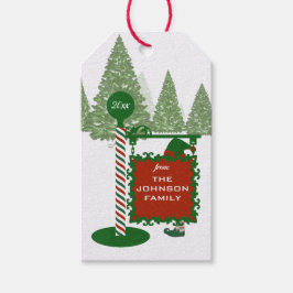 家族のメリークリスマスからギフトへのラベル ギフトタグ