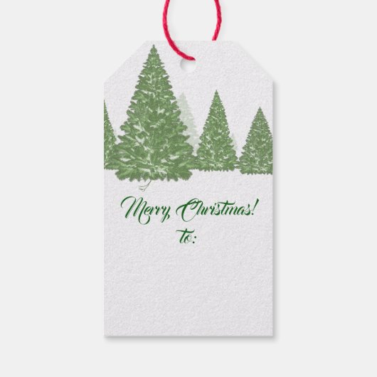 家族のメリークリスマスからギフトへのラベル ギフトタグ (裏面)