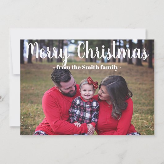 家族のメリークリスマスの休日カード シーズンカード (正面)