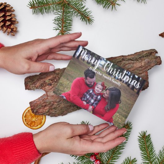 家族のメリークリスマスの休日カード シーズンカード