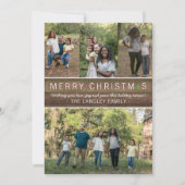家族のメリー休日のクリスマスフォトカード シーズンカード (正面)