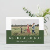 家族のメリー休日のクリスマスフォトカード シーズンカード (スタンド正面)
