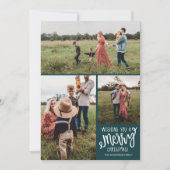 家族のメリー休日のクリスマスフォトカード シーズンカード (正面)