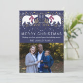 家族のメリー休日のクリスマスフォトカード シーズンカード (スタンド正面)