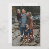 家族のメリー休日のクリスマスフォトカード シーズンカード (正面)