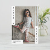 家族のモダンクリスマスのミニマル写真 シーズンカード (スタンド正面)