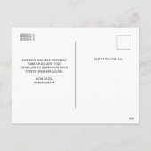 家族のモダンクリスマスのミニマル写真 シーズンポストカード (裏面)