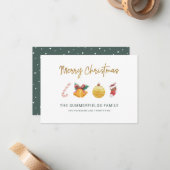 家族のモダンクリスマス以外のメモカード ノートカード (正面/裏面インサイチュ)