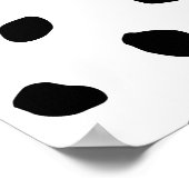 家族のモダン写真と黒のドット美しいギフト ポスター (角)