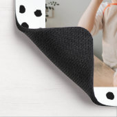 家族のモダン写真と黒のドット美しいギフト マウスパッド (コーナー)