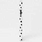 家族のモダン写真と黒のドット美しいギフト iPhoneケース (右側)