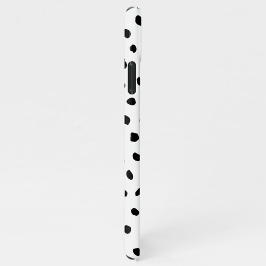 家族のモダン写真と黒のドット美しいギフト iPhoneケース (右側)