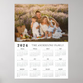 家族のモダン写真2024カレンダーポスター ポスター (正面)
