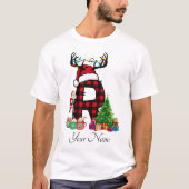 家族のモノグラムのクリスマスは名前でパーソナライズ Tシャツ (正面)