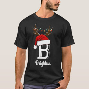 家族のモノグラムのクリスマスマッチングの衣装 Tシャツ