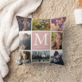 家族のモノグラム写真 クッション (ブランケット)